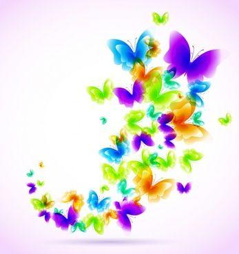 Colorful Butterfly Logo - Colorful butterfly pattern 03 vector Free vector in Encapsulated ...