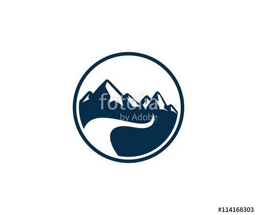 Road Mountain Logo - Road mountain logo