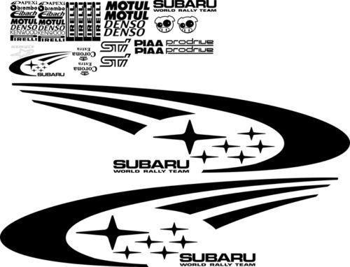Subaru Rally Logo - Product: SUBARU IMPREZA WRX STI WRC FULL RALLY STARS VINYL DECALS