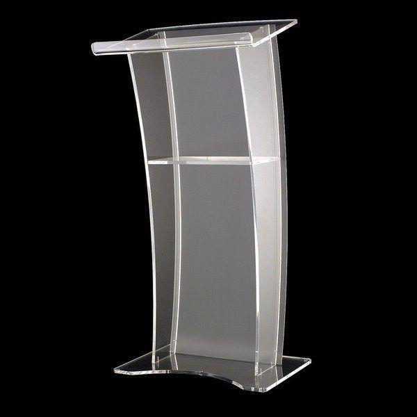 Clear Stage Logo - Free Shipping Modern clear acrylic podium, High quality pulpit table