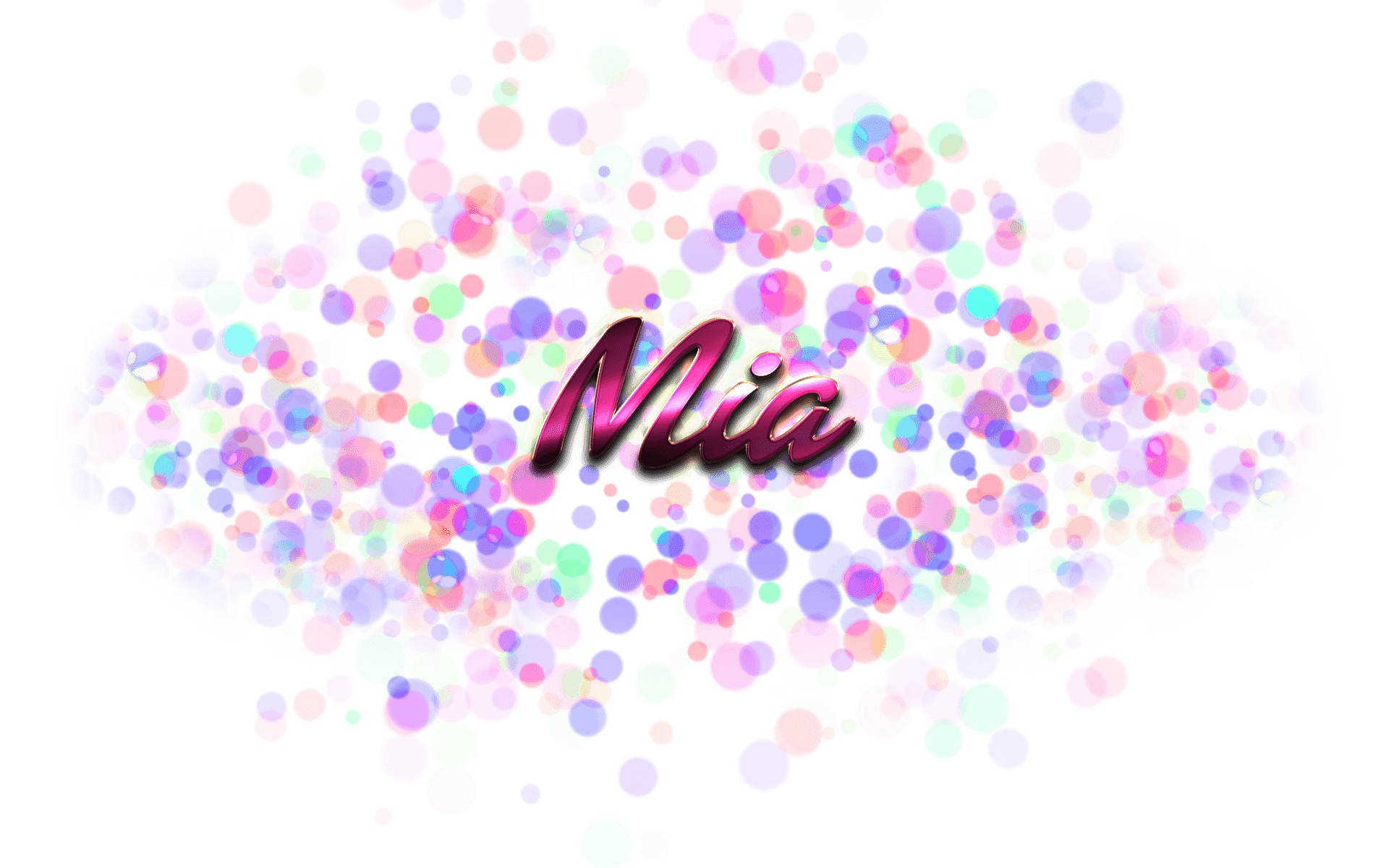 Mia Name Logo - Mia Name Logo Bokeh PNG