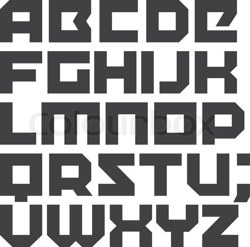 Square Letter Font Logo - square letter font