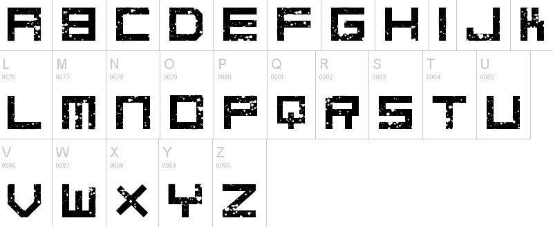 Square Letter Font Logo - Block Letter Font