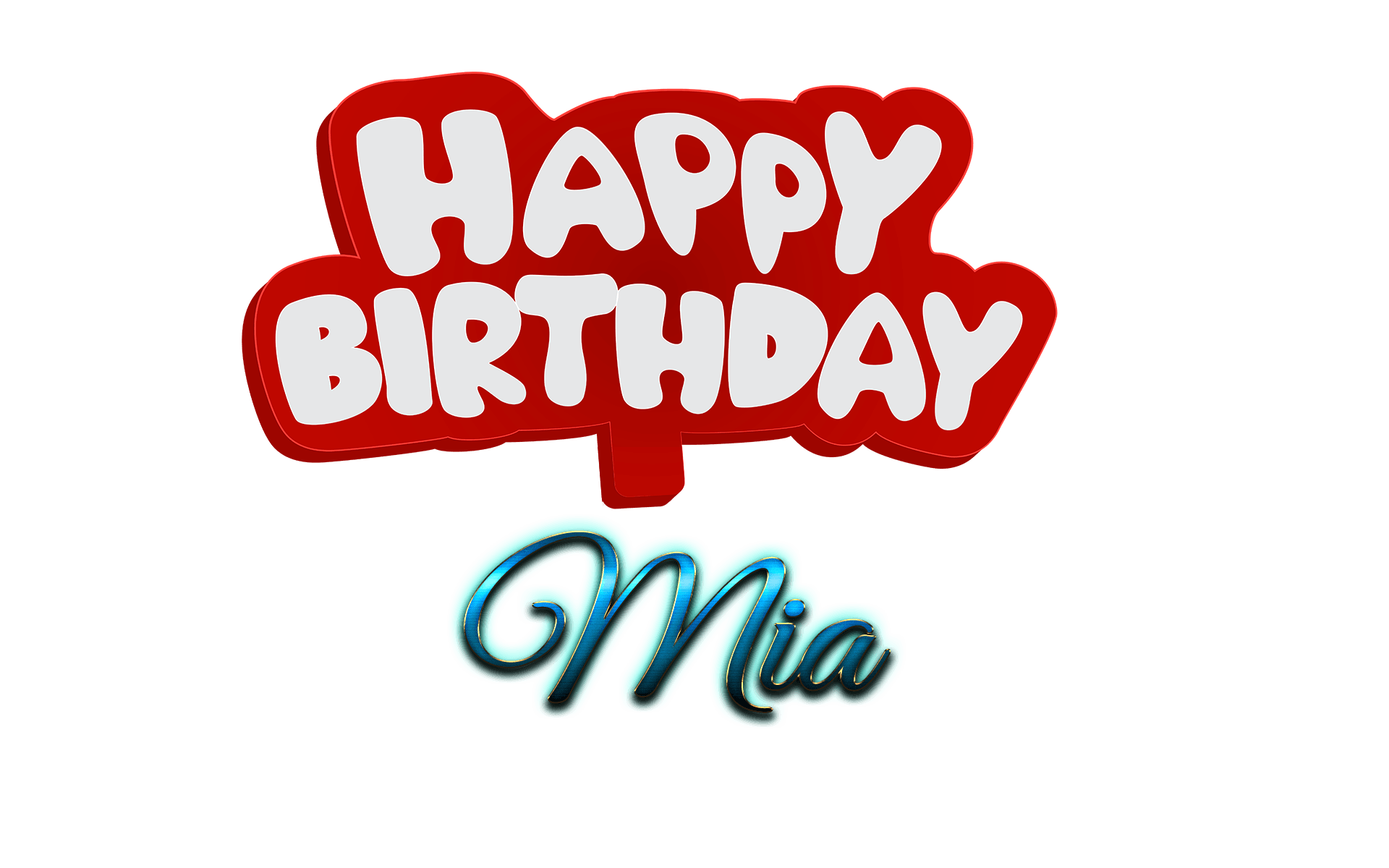 Mia Name Logo - Mia Happy Birthday Name Logo