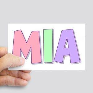 Mia Name Logo - Mia Name Stickers - CafePress
