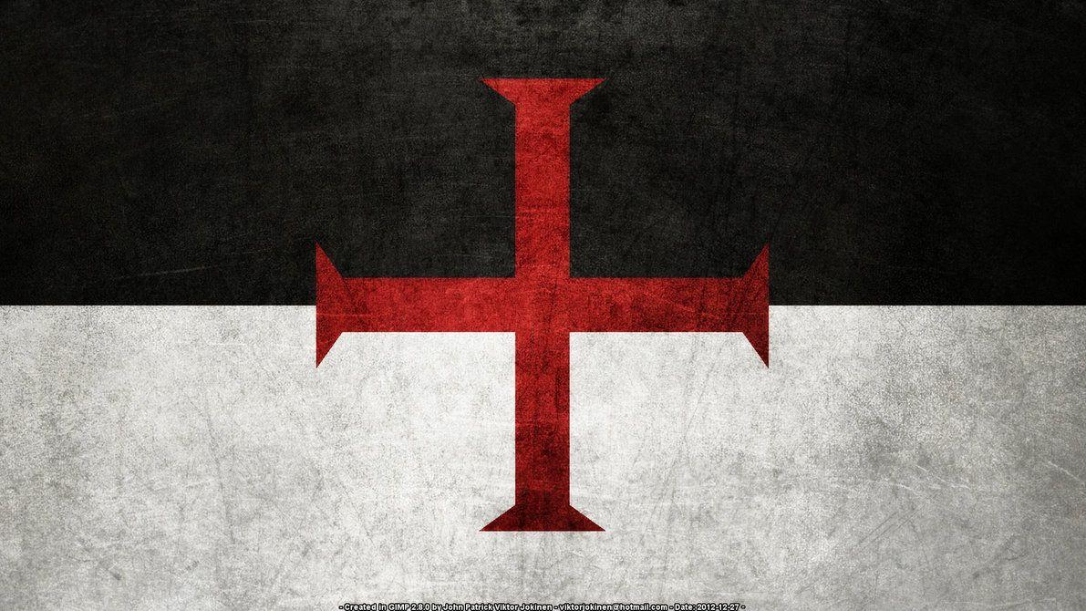 Red Black and White Cross Logo - Knights Templar Flag Symbolism | Truth Control