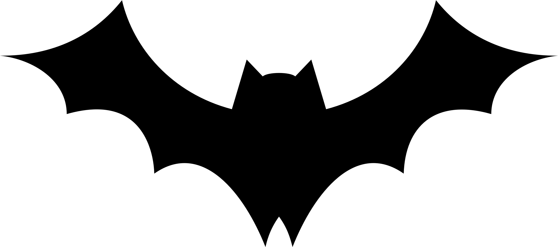 Bat Silhouette Images for Logo - Clipart - Geometric Bat Silhouette