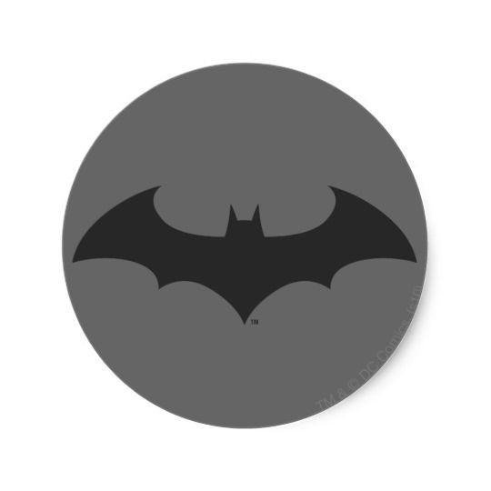 Bat Silhouette Images for Logo - Batman Symbol | Simple Bat Silhouette Logo Classic Round Sticker ...