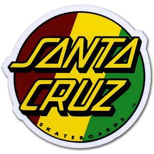 Santa Cruz Dot Logo - Santa Cruz Skateboard Rasta Dot Logo 3 Sticker 780848433948