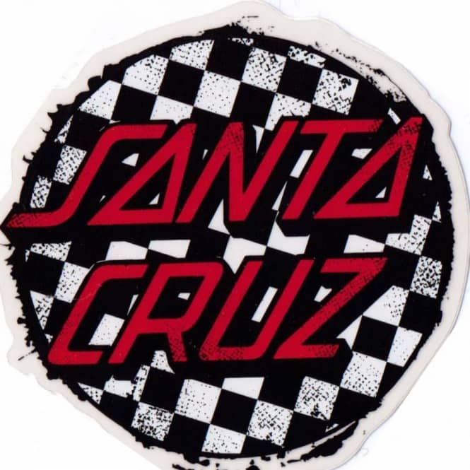 Santa Cruz Dot Logo - Santa Cruz Skateboards Santa Cruz Classic Dot Check Black Skateboard