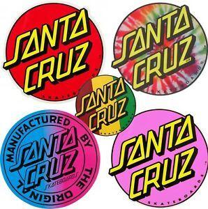 Santa Cruz Dot Logo - SANTA CRUZ Dot Logo Sticker / Skateboard Snowboard Surf - Assorted ...