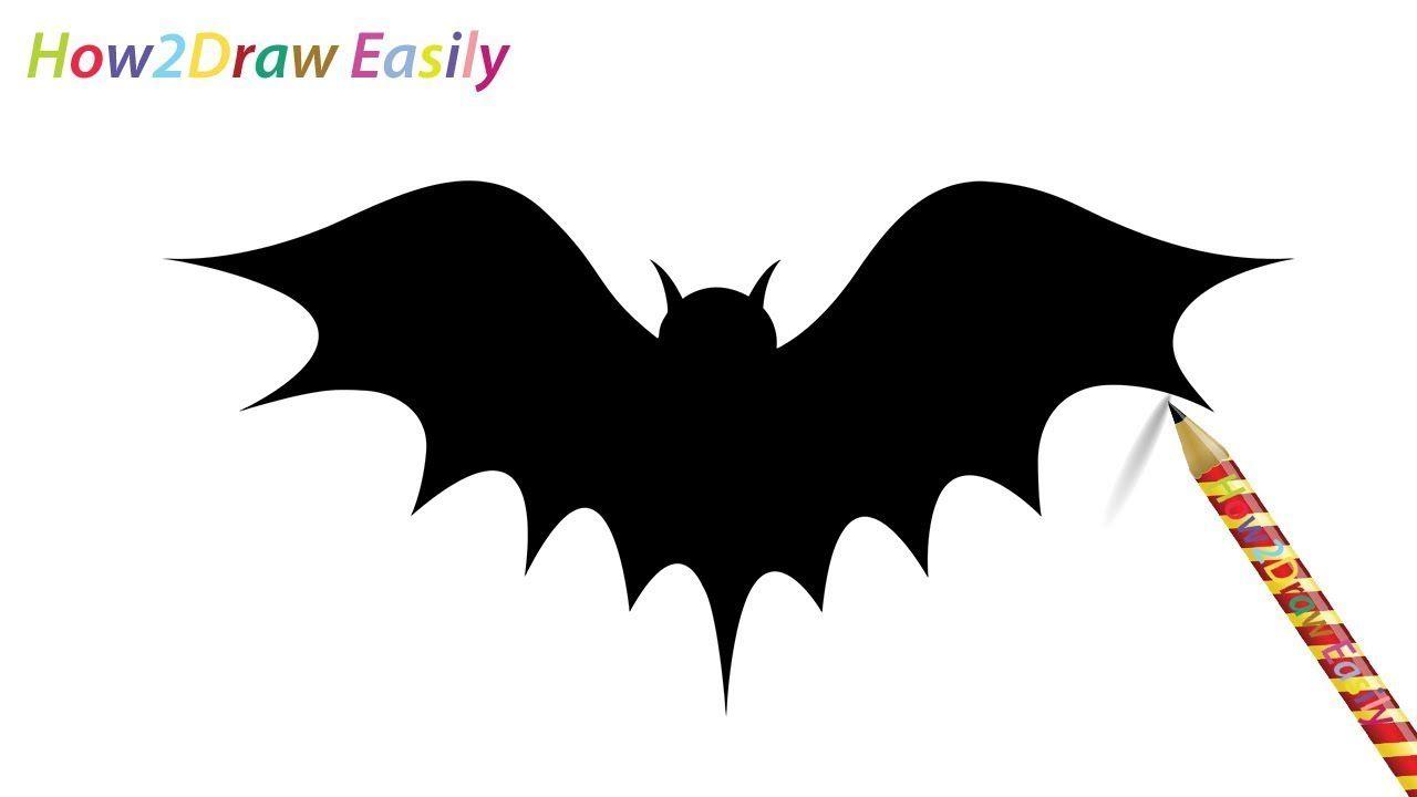 Bat Silhouette Images for Logo - How to Draw a Bat Silhouette | Easy Drawing Step by Step - YouTube