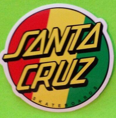 Santa Cruz Dot Logo - SANTA CRUZ SKATEBOARDS Skateboard Sticker Classic Rasta Dot Logo