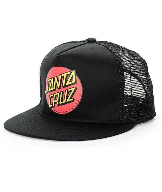 Santa Cruz Dot Logo - Santa Cruz Classic Dot Logo Trucker Hat