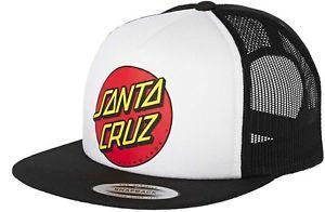 Santa Cruz Dot Logo - Hat trucker Santa Cruz classic dot logo mesh cap snapback | eBay