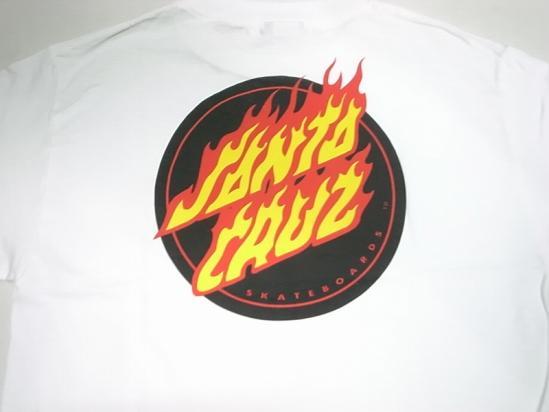 Santa Cruz Dot Logo - JONNY BEE: SANTA CRUZ Santa Cruz FLAMING DOT frame dot logo T-shirt ...