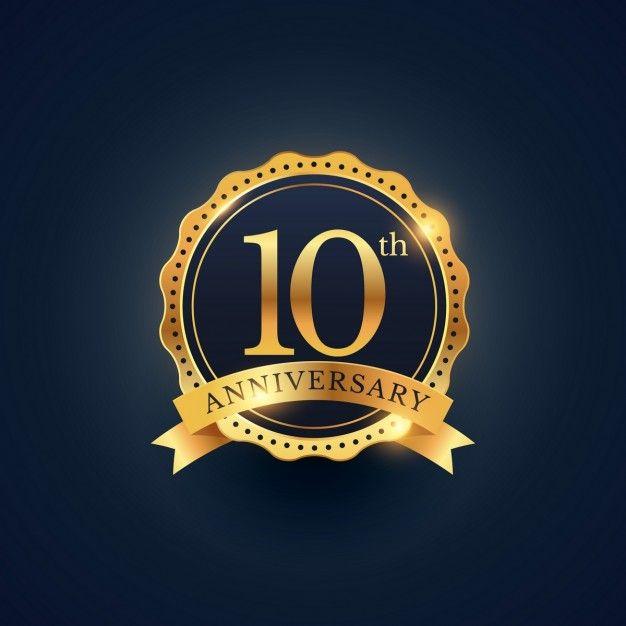 10th Anniversary Edition Logo - 10th anniversary, golden edition Vector