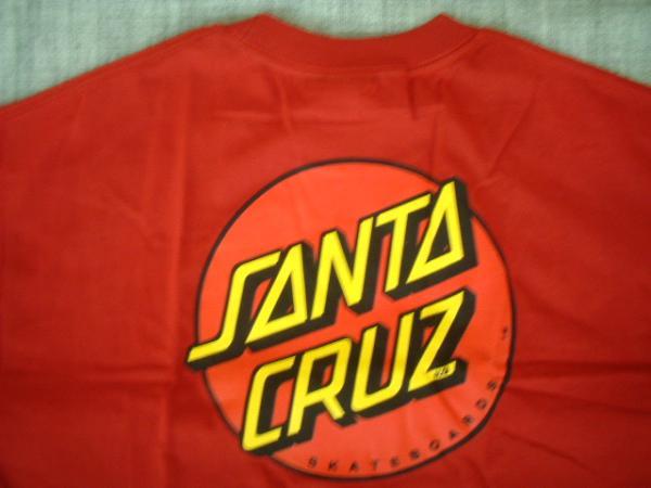 Santa Cruz Dot Logo - JONNY BEE: SANTACRUZ Santa Cruz Classical Music Dot Logo T Shirt Red