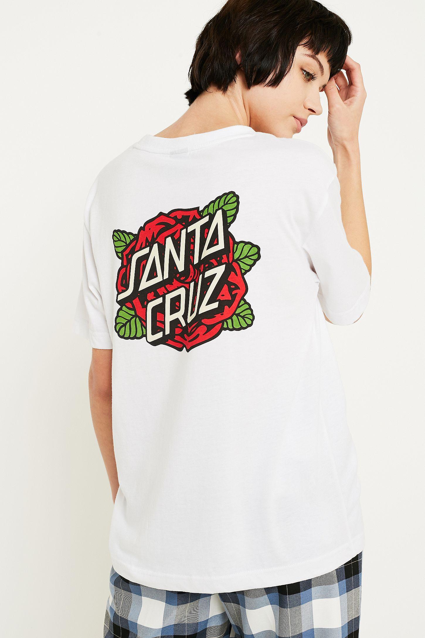 Santa Cruz Dot Logo - Santa Cruz Rose Dot Logo T Shirt. Urban Outfitters UK