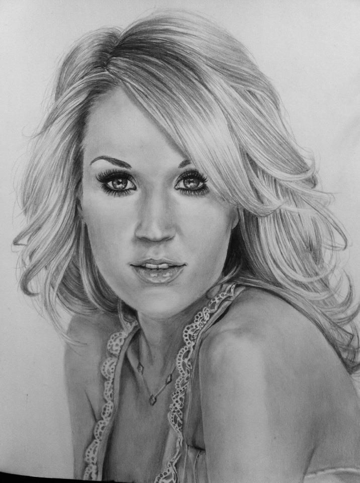 Carrie Underwood Black and White Logo - Carrie Underwood Drawing, Pencil, Sketch, Colorful, Realistic Art ...