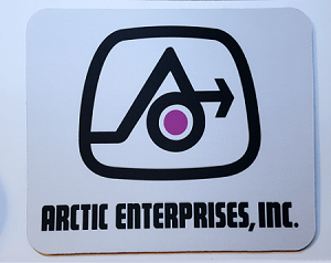 Snowmobiles Logo - Vintage Arctic Enterprises Snowmobiles Logo Mouse Pad