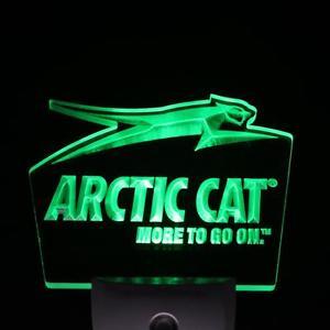 Snowmobiles Logo - Arctic Cat Snowmobiles Logo Day/ Night Sensor Led Night Light Sign ...