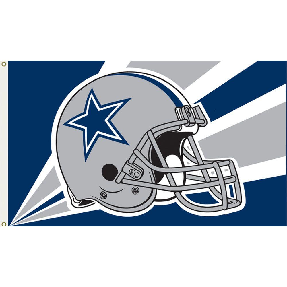 Cowboys Helmet Logo - Dallas Cowboys 3-ft x 5-ft Flag - Cowboys Helmet