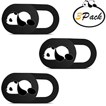 Cute Black and White Camera Logo - Webcam Cover Slide Cute Panda Pattern Web Camera Cover