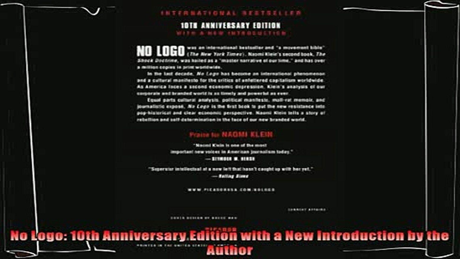 10th Anniversary Edition Logo - different No Logo 10th Anniversary Edition with a New Introduction