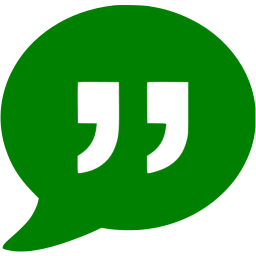Quotation in Green Phone Logo - Green quote icon - Free green forum icons