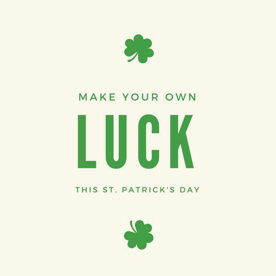 Quotation in Green Phone Logo - Green Clover Leaf Quote St. Patrick's Day Instagram