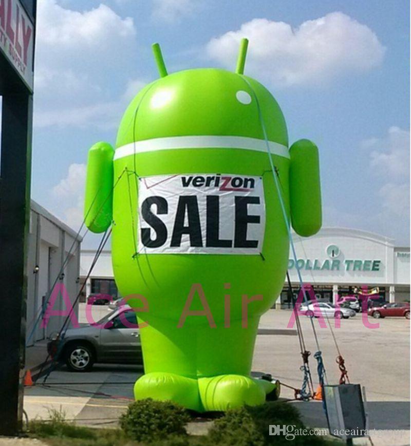 Quotation in Green Phone Logo - Green Standing Inflatable Android Cartoon for Mobile Phone ...