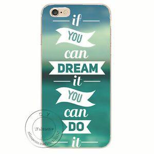 Quotation in Green Phone Logo - If You Can Dream You Can Do It Quote Encourage Hard Case for iPhone ...