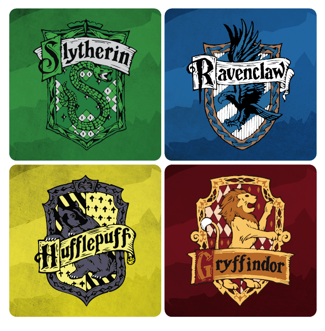 Harry Potter House Logo - Harry Potter Houses Coasters