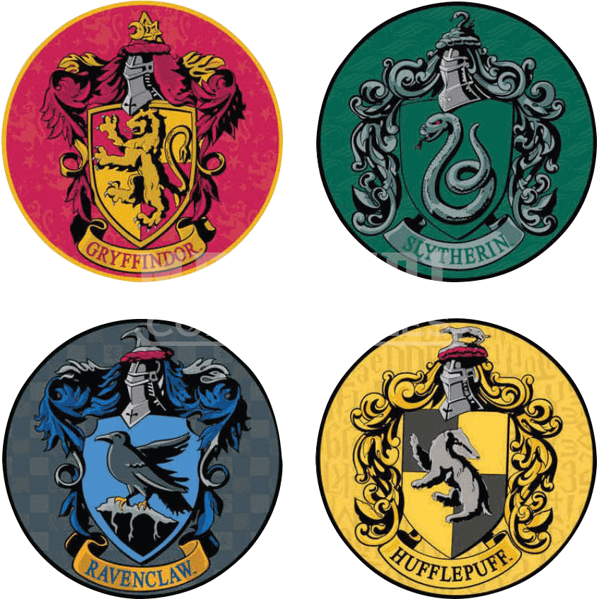 Harry Potter House Logo - Harry Potter Houses 4 Piece Coaster Set 48012 By Medieval