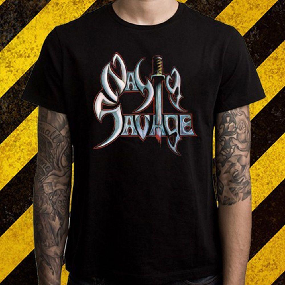 Savage Band's Logo - New Nasty Savage Death Metal Band Logo Men's Black T Shirt Size S To