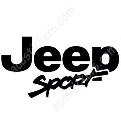 Jeep Sport Logo - Jeep Sport Logo Stickers (15 x 7.8 cm) - ステッカー、カッティング