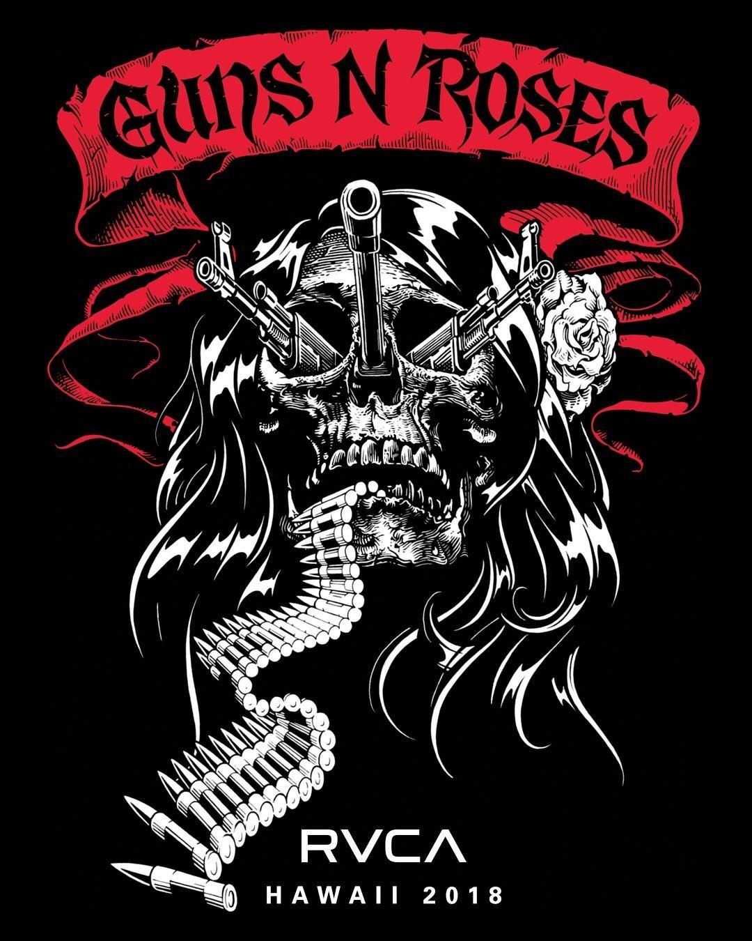 RVCA Hawaii Logo - Guns N Roses