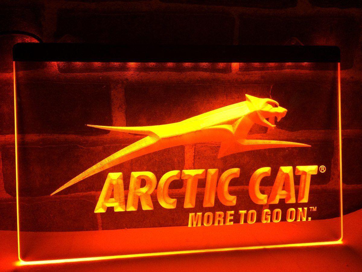 Snowmobiles Logo - Arctic Cat Snowmobiles Logo LED Sign – TheLedHeroes - Vintagily.store