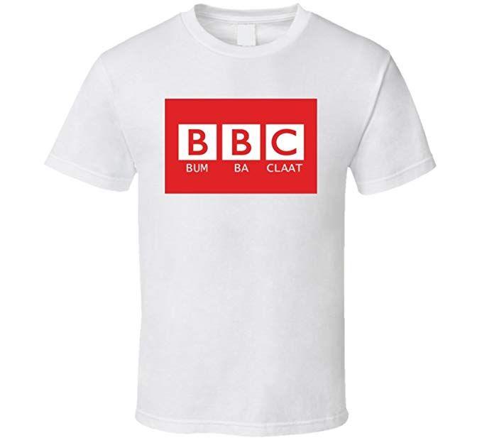 Red White BBC Logo - BumBaClart Funny BBC Logo Parody Hipster T Shirt L White: Amazon.ca