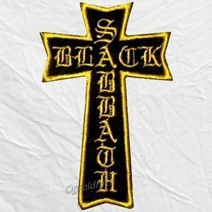 Ozzy Osbourne Cross Logo - Black Sabbath Cross Logo Embroidered Patch Band Rock Ozzy Osbourne ...