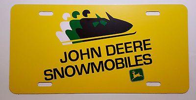 Snowmobiles Logo - VINTAGE JOHN DEERE Snowmobile Logo Novelty License Plate - $12.00 ...