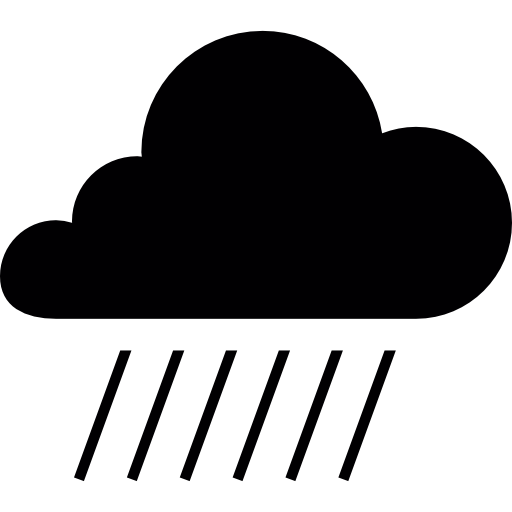 Black Cloud Logo - Black cloud with rain Icons | Free Download