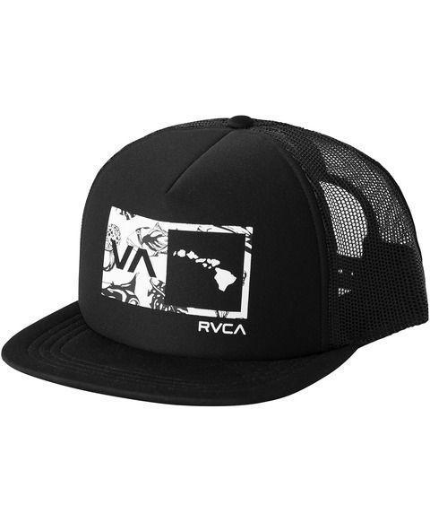 RVCA Hawaii Logo - Islands Balance Box Foam Trucker Hat | RVCA