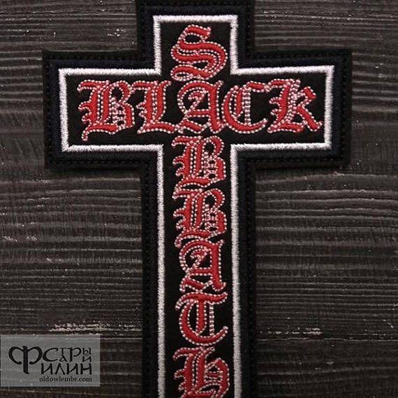 Ozzy Osbourne Cross Logo - Patch Black Sabbath Cross Heavy Metal Band Ozzy Osbourne. | Patches ...