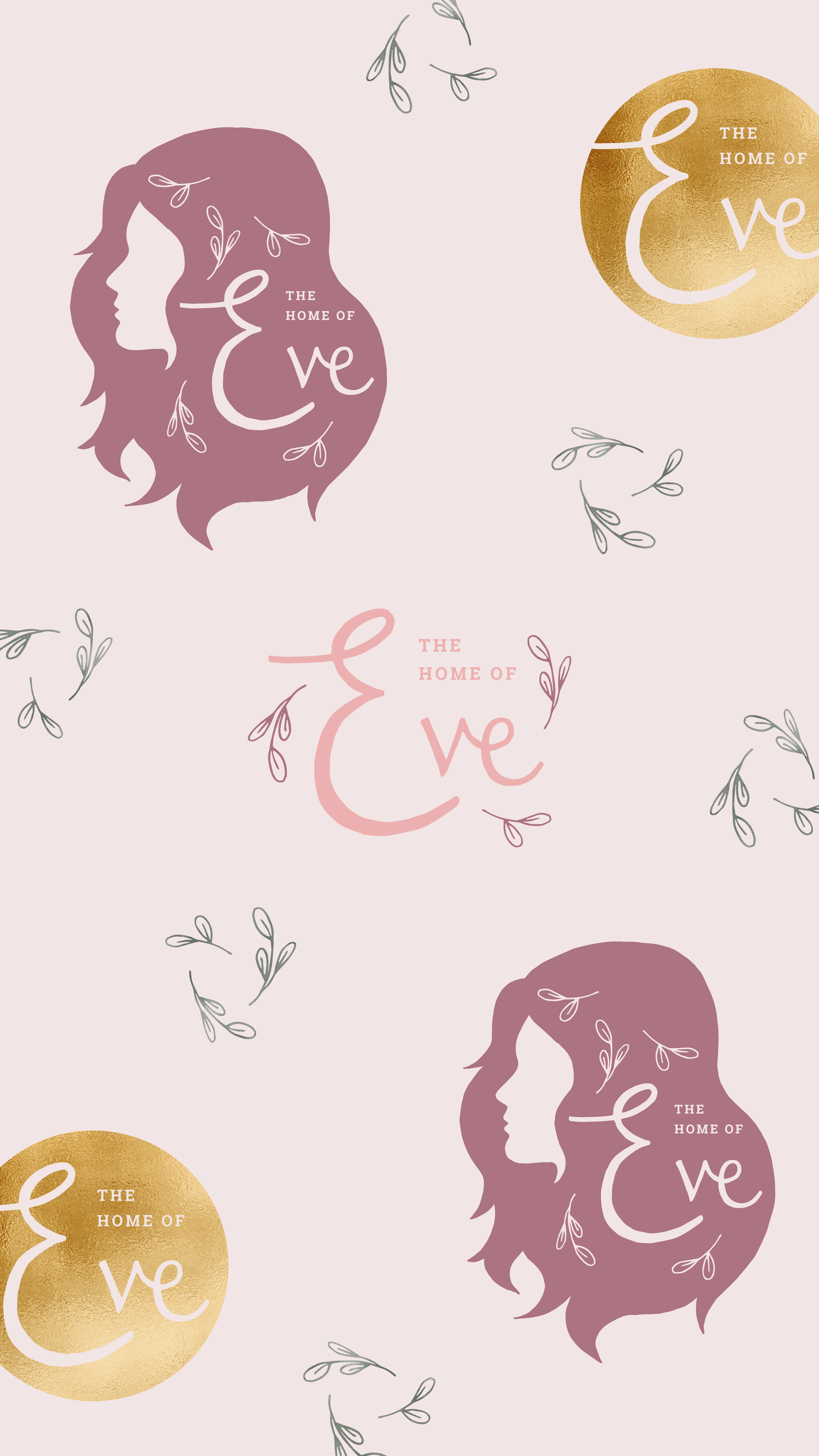 Hand Face Logo - Branding for the Home of Eve | whimsical branding | online shop ...