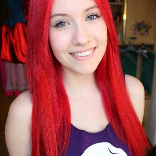 Girl with Long Hair with Red Logo - Shades of Red, More Choices to Dye Your Hair Red