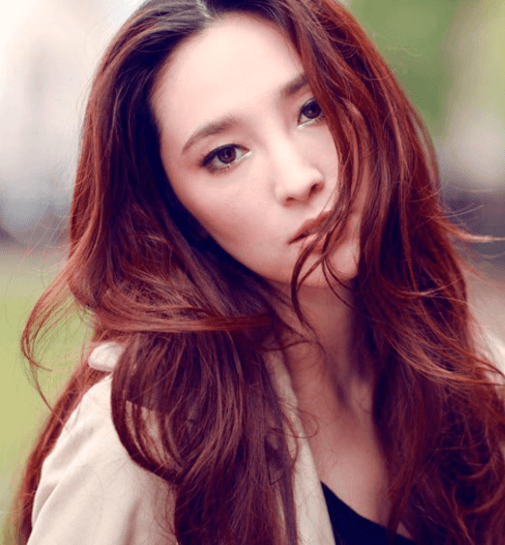 Girl with Long Hair with Red Logo - The Best Hair Colors for Asians