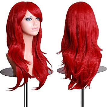 Girl with Long Hair with Red Logo - EmaxDesign Wigs 70 cm / 28