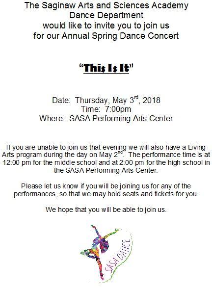 Sasa Saginaw Logo - SASA Dance | Saginaw Public School District
